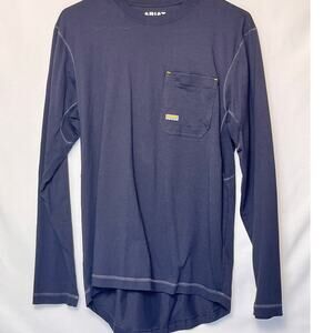 Ariat Rebar Men's Size Small Black Long Sleeve T-Shirt Athleisure Cowboy